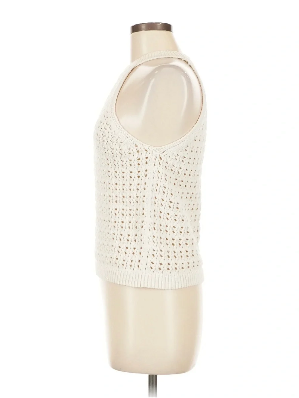 Universal Thread Cream Crochet Halo-Neck Tank Top Medium M - Picture 4 of 7